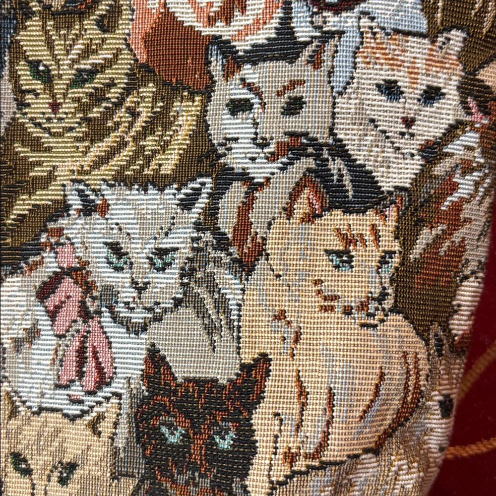 Vintage Wild West Cat tapestry tote bag - Picture 4 of 12